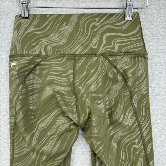 Fabletics Leggings Womens Small Green Powerhold Liza Koshy Gym Yoga Running Run - Picture 5 of 11
